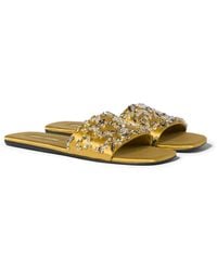 Miu Miu - Slider Sandals With Crystals - Lyst