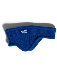 Miu Miu - Wool And Cashmere Headband With Ear Flaps - Lyst