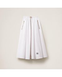 Miu Miu - Long Poplin Skirt - Lyst