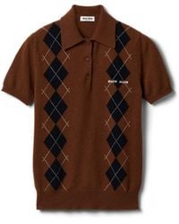 Miu Miu - Cashmere Knit Polo Shirt - Lyst