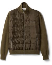 Miu Miu - Down-Filled Cashmere Zipper Cardigan - Lyst