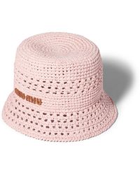Miu Miu - Woven Fabric Hat - Lyst