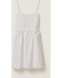 Miu Miu - Buttoned Cotton-Linen Mini Dress - Lyst