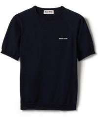 Miu Miu - Wool Crew-Neck Sweater - Lyst
