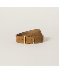 Miu Miu - Suede Belt - Lyst