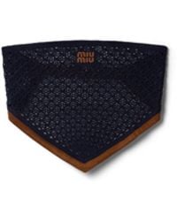 Miu Miu - Cotton And Suede Bandana Top - Lyst