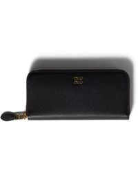 Miu Miu - Large Leather Wallet - Lyst