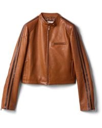 Miu Miu - Nappa Leather Jacket - Lyst