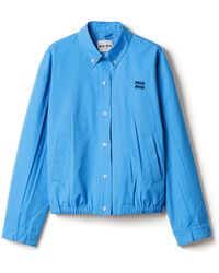 Miu Miu - Logo Motif Blouson Jacket - Lyst