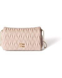 Miu Miu - Matelassé Nappa Leather Mini-Bag - Lyst