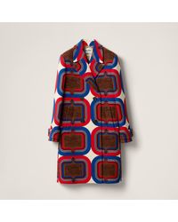 Miu Miu - Double-Breasted Printed Natté Coat - Lyst