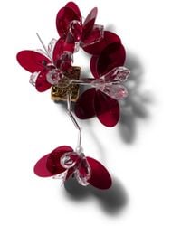 Miu Miu - Single Metal Earring With Pearl And Crystals - Lyst