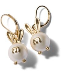 Miu Miu - Metal Earrings With Pendant - Lyst