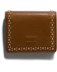 Miu Miu - Small Leather Wallet - Lyst