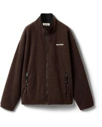 Miu Miu - Fleece Zipper Jacket - Lyst
