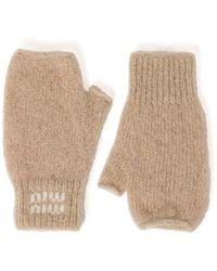 Miu Miu - Wool And Mohair Gloves - Lyst