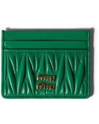 Miu Miu - Matelassé Nappa Leather Card Holder - Lyst