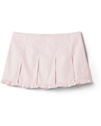 Miu Miu - Poplin Pleated Miniskirt - Lyst