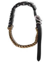 Miu Miu - Metal And Leather Necklace - Lyst