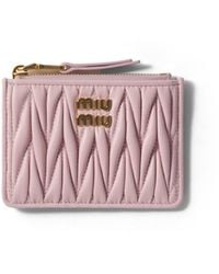 Miu Miu - Matelassé Nappa Leather Card Holder - Lyst