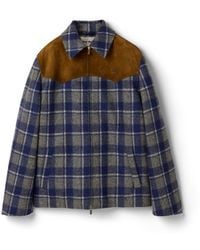 Miu Miu - Checked Blouson Jacket - Lyst