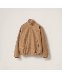 Miu Miu - Checked Canvas Blouson Jacket - Lyst