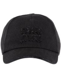 Miu Miu - Denim Baseball Cap - Lyst