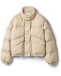 Miu Miu - Kurze Daunenjacke Aus Technischem Pongé, Damen, Größe - Lyst