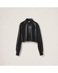 Miu Miu - Nappa Leather Shirt - Lyst