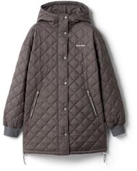 Miu Miu - Technical Pongé Down Jacket - Lyst