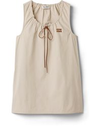 Miu Miu - Panama Cotton Dress - Lyst