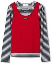 Miu Miu - Jersey Tank Top And T-Shirt - Lyst
