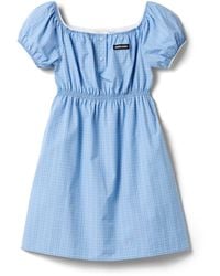 Miu Miu - Checked Poplin Mini-Dress - Lyst
