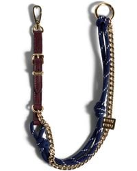 Miu Miu - Leather, Cord And Metal Trick Keyring - Lyst