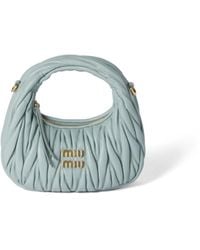 Miu Miu - Wander Matelassé Nappa Leather Hobo Mini-Bag - Lyst
