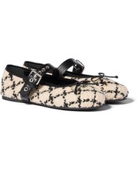 Miu Miu - Bouclé Check Ballerinas - Lyst