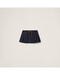 Miu Miu - Pleated Batavia Skirt - Lyst
