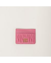 Miu Miu - Matelassé Nappa Leather Card Holder - Lyst