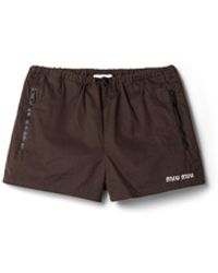 Miu Miu - Washed Gabardine Shorts - Lyst