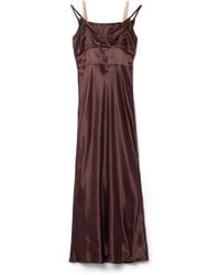 Miu Miu - Long Satin Dress - Lyst