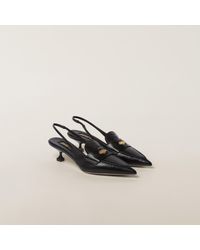 Miu Miu - Leather Penny Loafers With Heel - Lyst
