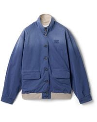 Miu Miu - Old Washed Twill Blouson Jacket - Lyst
