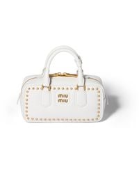 Miu Miu - Arcadie Studded Leather Bag - Lyst