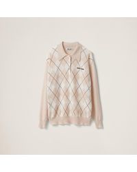 Miu Miu - Cashmere Knit Polo Shirt - Lyst