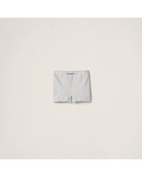 Miu Miu - Seamless Mélange Knit Boxer Shorts - Lyst