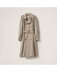 Miu Miu - Double-Breasted Panama Cotton Trench Coat - Lyst