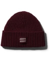 Miu Miu - Wool And Cashmere Beanie - Lyst