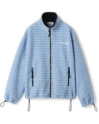 Miu Miu - Gingham Check Fleece Jacket - Lyst