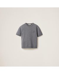 Miu Miu - Wool And Nylon Sweater - Lyst