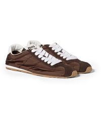 Miu Miu - Plume Technical Fabric And Suede Sneakers - Lyst